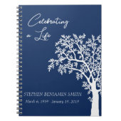 Viering van het boek Life White Tree Guest Notitieboek (Voorkant)