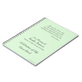 Viering van het boek van de Gast van het Leven, gr Notitieboek (Linkerzijde)