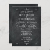 viering van het Chalkboard Wedding-feest Kaart (Voorkant / Achterkant)