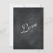 viering van het Chalkboard Wedding-feest Kaart (Achterkant)