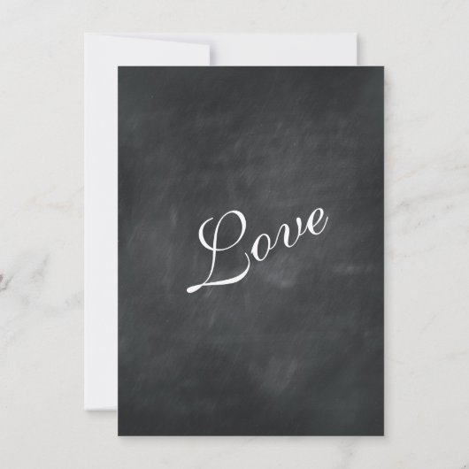  viering van het Chalkboard Wedding-feest Kaart (Achterkant)
