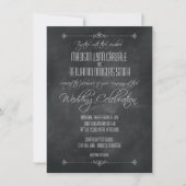  viering van het Chalkboard Wedding-feest Kaart (Voorkant)