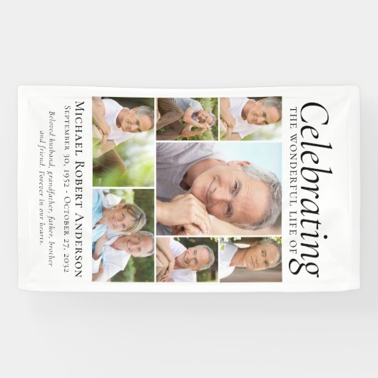 Viering van het fotocollage van Life Spandoek (Horizontaal)