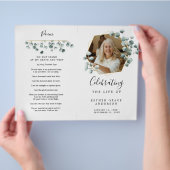 Viering van het Funeral Folded Programme van Life Flyer (Hand)