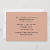 Viering van het herdenkingslicht van het leven op  kaart (Achterkant)