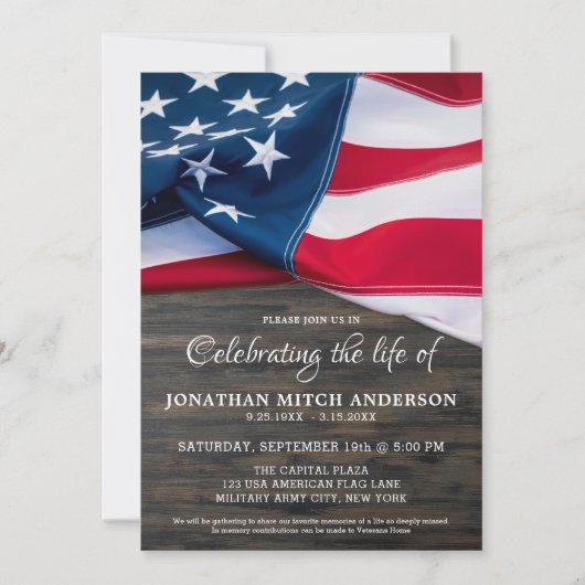 Viering van het herdenkingspatroon van de veteraan kaart (Voorkant)