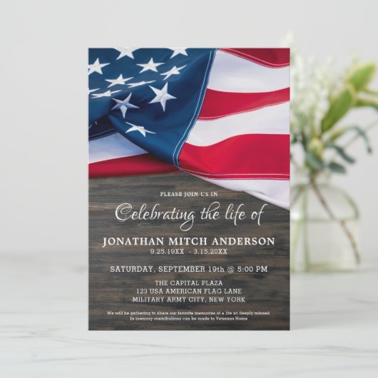 Viering van het herdenkingspatroon van de veteraan kaart (Staand voorkant)