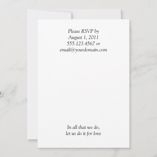 Viering van het huwelijk van Lovevogels Kaart (Achterkant)