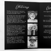 Viering van het Leven 10-Foto Collage Modern Drieluik Programma (Binnenzijde eerst)