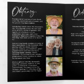 Viering van het Leven 10-Foto Zwart & Wit Begrafen Drieluik Programma (Binnenzijde eerst)