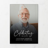 Viering van het Leven 10-Foto Zwart & Wit Begrafen Drieluik Programma (Cover)
