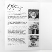 Viering van het leven 10-foto Zwart-wit begrafenis Drieluik Programma (Binnenzijde eerst)