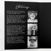 Viering van het leven 10-Photo Collage Modern Drieluik Programma (Binnenzijde eerst)