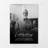 Viering van het leven 10-Photo Collage Modern Drieluik Programma (Cover)