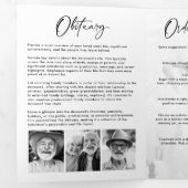 Viering van het Leven 14-Foto Zwart & Wit Begrafen Drieluik Programma (Binnenzijde eerst)