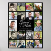 Viering van het Leven 18 Foto Collage Funeral Poster (Voorkant)