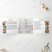 Viering van het leven 18-foto Memorial / begrafeni Drieluik Programma (Binnen)