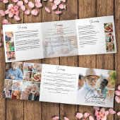 Viering van het leven 18-foto Memorial / begrafeni Drieluik Programma