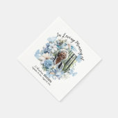 Viering van het leven 1 Foto Garland Blue Floral Servet (Hoek)