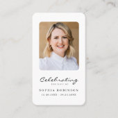 Viering van het Leven 2 Foto Begrafenisgebed Kaart Visitekaartje (Voorkant)