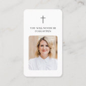 Viering van het Leven 2 Foto Begrafenisgebed Kaart Visitekaartje (Achterkant)