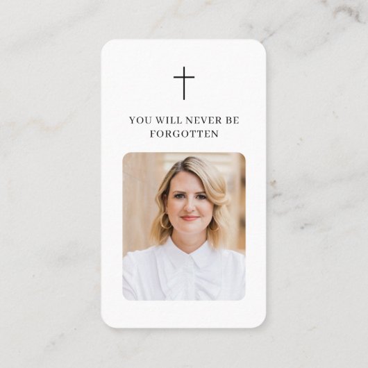 Viering van het Leven 2 Foto Begrafenisgebed Kaart Visitekaartje (Achterkant)