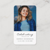 Viering van het Leven 2 Foto Begrafenisgebed Kaart Visitekaartje (Voorkant)