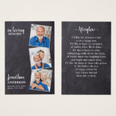 Viering van het leven 3 Foto Begrafenisgebed Kaart (Voorkant /achterkant)