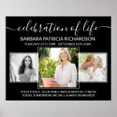 Viering van het leven 3 Foto Memorial Verse Funera Poster (Voorkant)