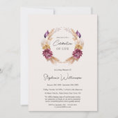 Viering van het leven 4 Foto Herfst Bloemen Begraf Kaart (Voorkant)