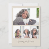 Viering van het leven 4 Foto Herfst Bloemen Begraf Kaart (Achterkant)