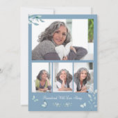 Viering van het leven 4 Foto Vlinder Begrafenis Kaart (Achterkant)