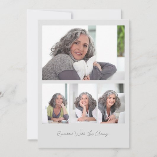 Viering van het leven 4 Foto Yellow Rose begrafeni Kaart (Achterkant)