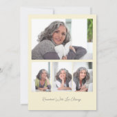 Viering van het leven 4 Foto Yellow Rose begrafeni Kaart (Achterkant)