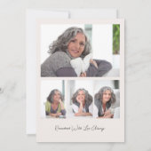 Viering van het leven 5 Foto Herfst Bloemen Begraf Kaart (Achterkant)