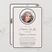 Viering van het leven 6 Foto Begrafenisdienst Kaart (Voorkant / Achterkant)