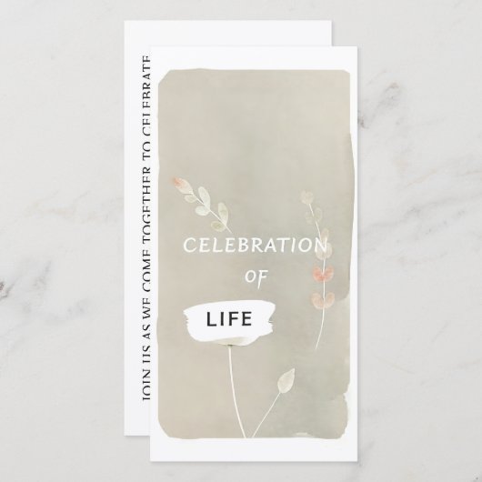 Viering van het leven Aanraken Handgemaakte Begraf (Voorkant / Achterkant)