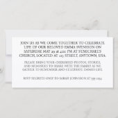 Viering van het leven Aanraken Handgemaakte Begraf (Achterkant)