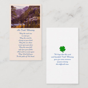 Viering van het leven Afbeelding Herdenking Kaart Visitekaartje