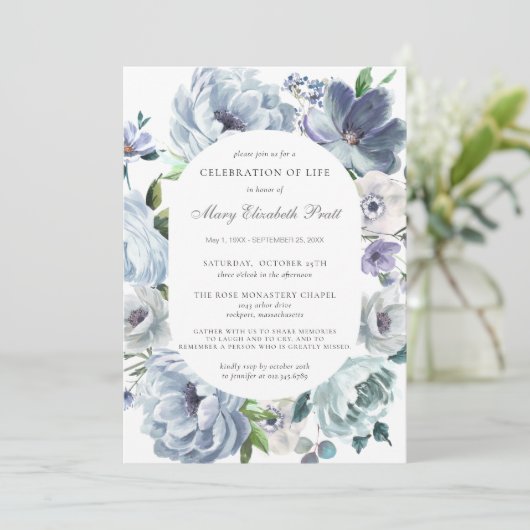 Viering van het leven als begrafenis van de blauwe kaart (Staand voorkant)