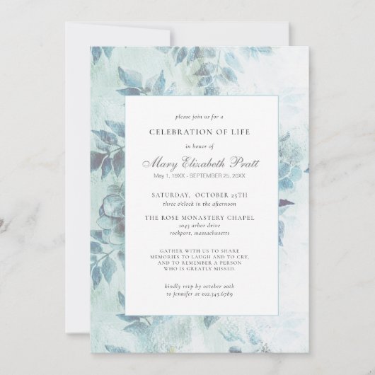 Viering van het leven als begrafenis van de blauwe kaart (Voorkant)