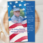 Viering van het leven American Flag Memorial Kaart