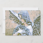 Viering van het leven - Angel met bloemen Kaart (Voorkant)