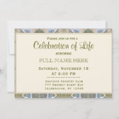 Viering van het leven - Angel met bloemen Kaart (Achterkant)