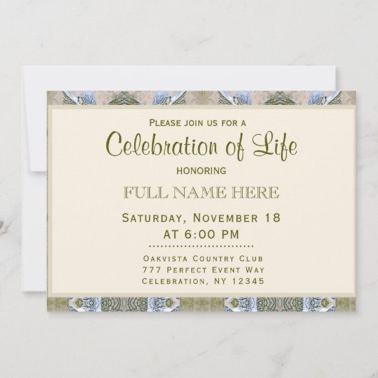 Viering van het leven - Angel met bloemen Kaart (Achterkant)