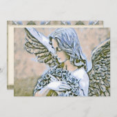 Viering van het leven - Angel met bloemen Kaart (Voorkant / Achterkant)