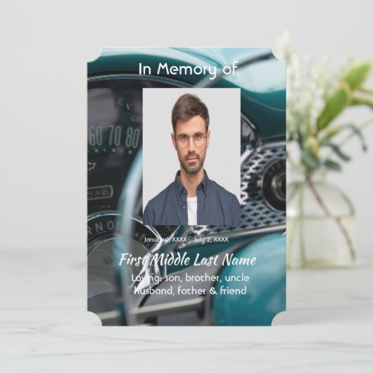 Viering van het leven Antiek auto's auto's Kaart (Staand voorkant)