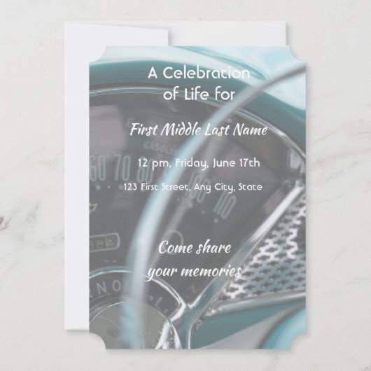 Viering van het leven Antiek auto's auto's Kaart (Achterkant)