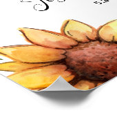 Viering van het Leven Aquarel Zonnebloem Eén Foto Poster (Hoek)