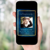 Viering van het leven begrafenis blauwe lucht foto kaart